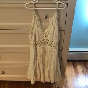 White lace free people dress